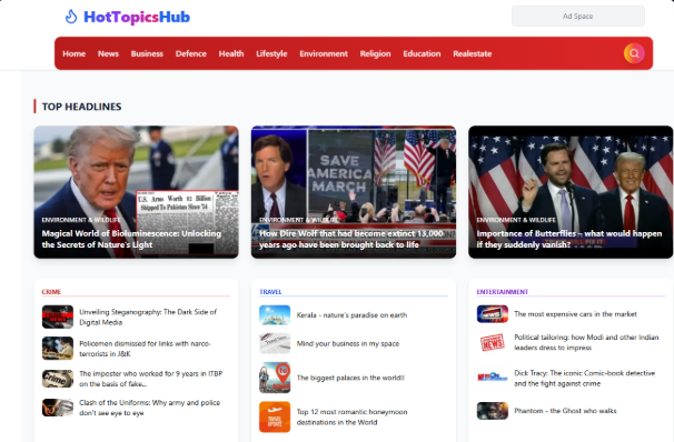 News Website project preview