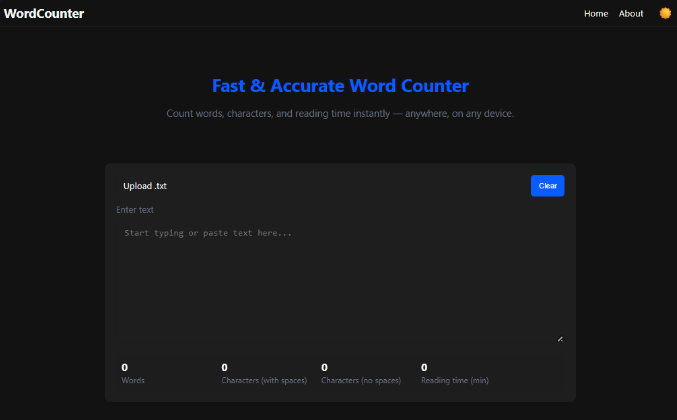 Accurate Word Counter project preview